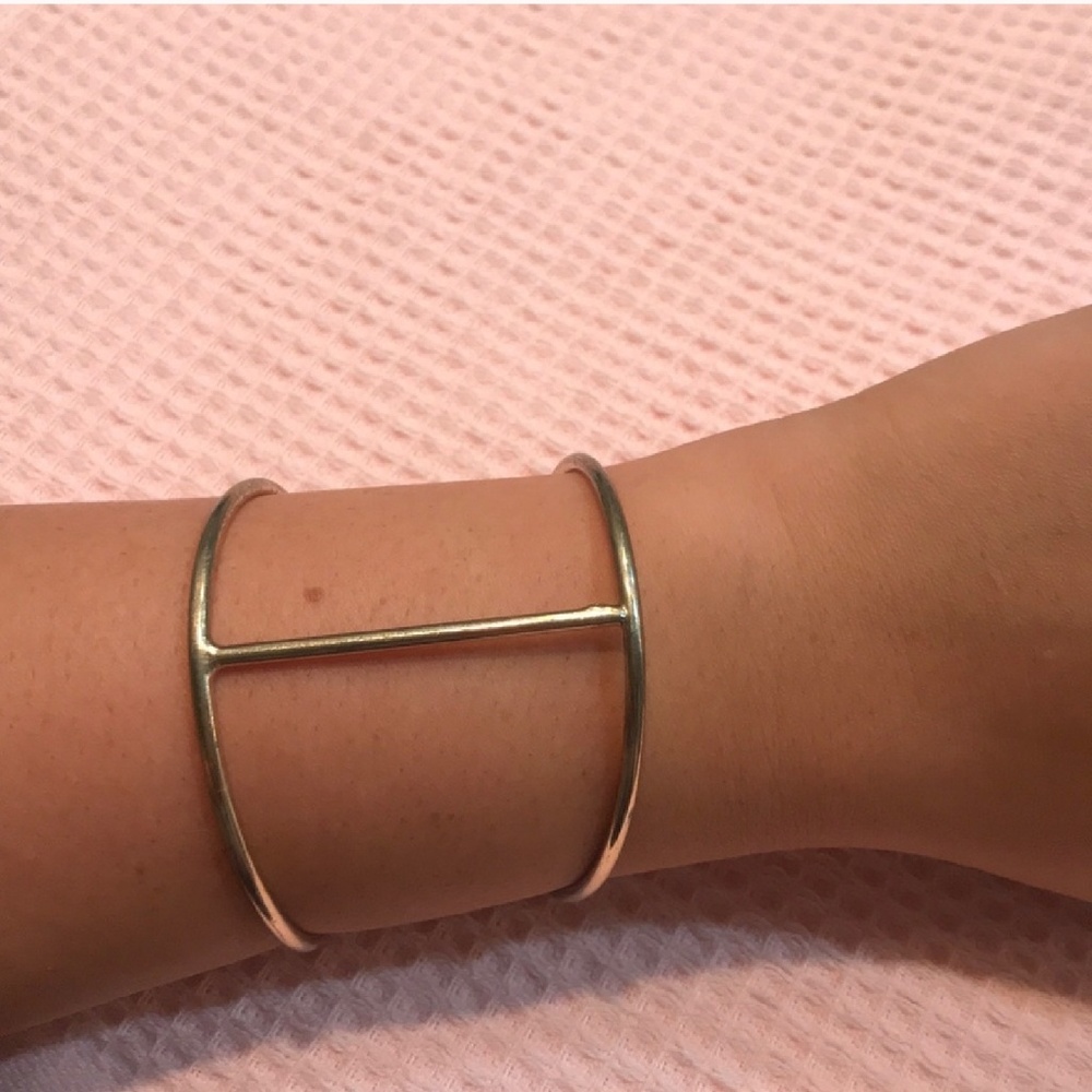 Free People Gold Metal Cuff Bracelet